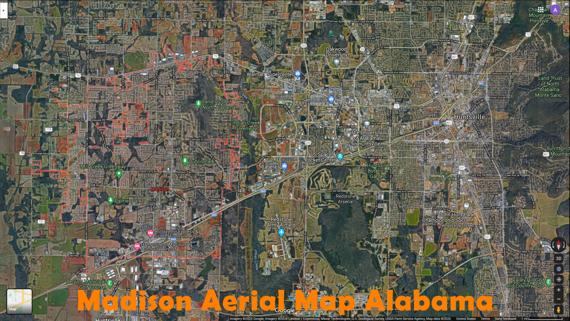 Madison Aerial Map Alabama